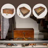 EURIELK Wooden Jewelry Box with Lock & Key for Women, Medium Size Real Natural Wood Lockable Antique Girls Organizer Boxes with Large Storage, Big EURIELK