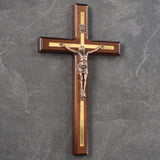 Asterom Crucifix Wall Cross - Handmade Wood Cross Wall Decor - Catholic Crucifix - 12 Inch Asterom