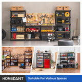 HOMEDANT 5 Tier Laminated Metal Shelving Unit Adjustable Garage Storage Utility Rack Heavy Duty Shelves Organization Multipurpose Shelf Warehouse HOMEDANT