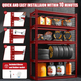 REIBII Storage Shelves Garage Shelving Garage Storage Shelves Heavy Duty Shelving Shelves Adjustable Metal Shelving 5 Tier Shelving Units and Storage REIBII