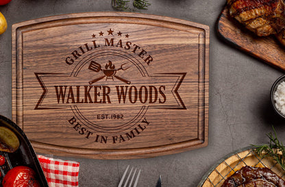 Tayfus Personalized Cutting Boards for Men - Customized Wood Meat Boards for Grill Masters - Unique Custom Gift Ideas for Father's Day, Christmas, - WoodArtSupply