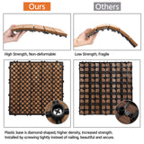 Yaheetech 27PCS Interlocking Patio Deck Tiles Outdoor Flooring for Garden Poolside Fir Wood Indoor Natural Wood Yaheetech