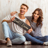 Personalized Wedding Sign, Custom Wood Family Established Sign w/Names & Dates, 15'' X 6'' - 9 Designs W/ 5 Wood Colors, Wedding Plaque for Ceremony, Personalization Lab