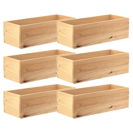 6 Pack: 12”; Wooden Box by Make Market® Make Market