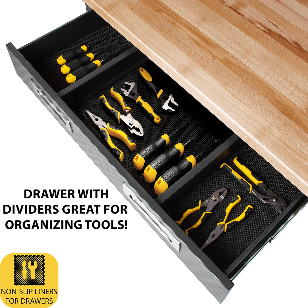 Seville Classics UltraHD Heavy Duty Commercial Lighted Workcenter w/Pegboard, 500 lbs. Weight Capacity for Garage, Warehouse, Workshop, Solid Wood Seville Classics