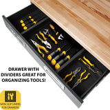 Seville Classics UltraHD Heavy Duty Commercial Lighted Workcenter w/Pegboard, 500 lbs. Weight Capacity for Garage, Warehouse, Workshop, Solid Wood Seville Classics