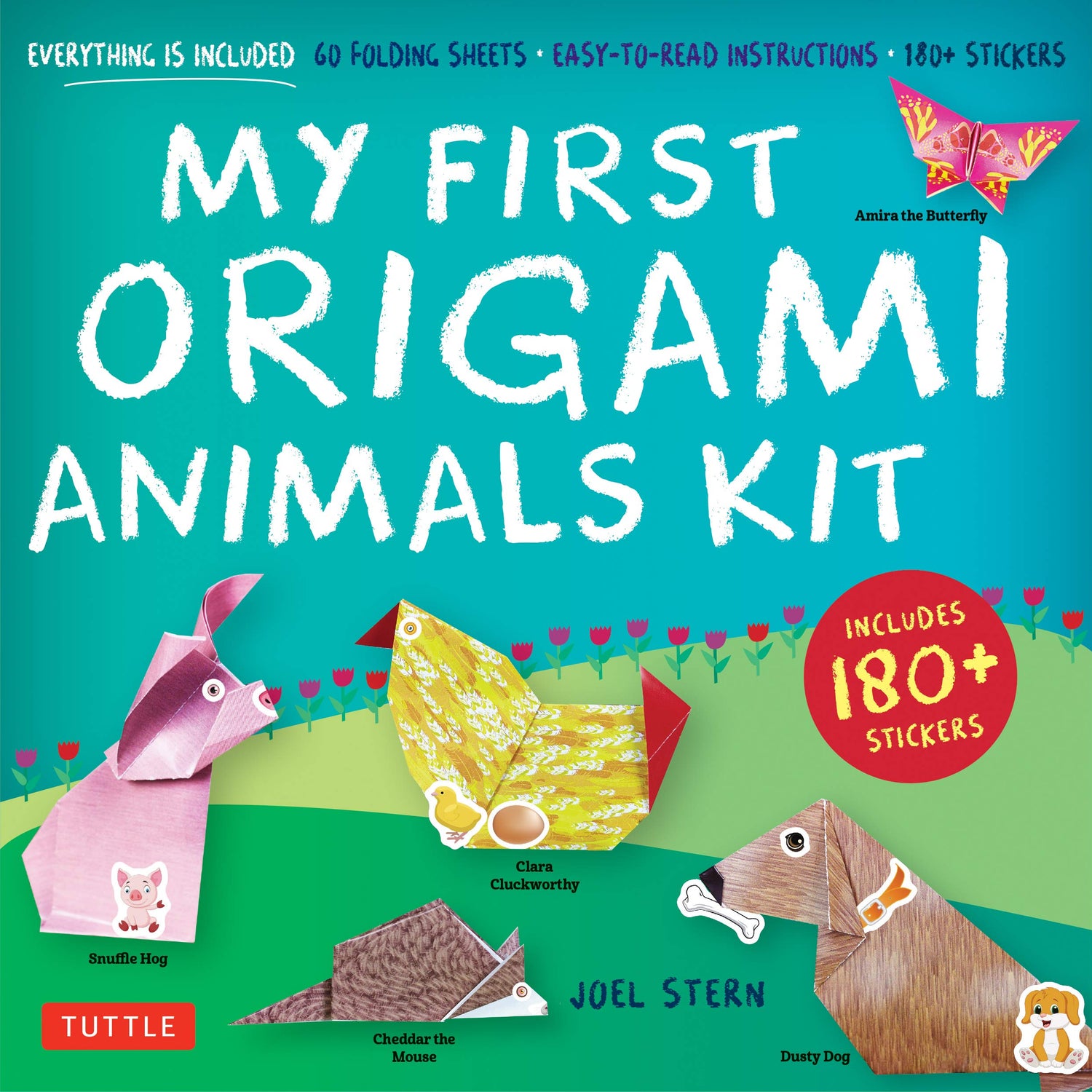 My First Origami Animals Kit: Everything is Included: 60 Folding Sheets, Easy-to-Read Instructions, 180+ Stickers Tuttle Publishing