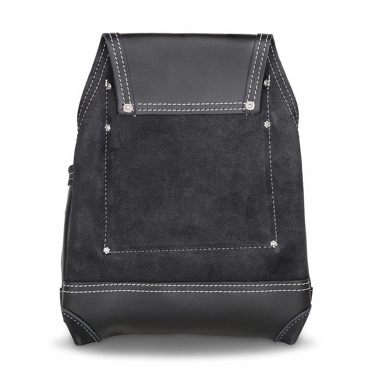 LAUTUS Oil Tanned Leather Tool Pouch Bag | Black | Carpenter, Construction, Framers, Handyman | 10 Pockets, 2 Hammer Holders | 100% Leather LAUTUS