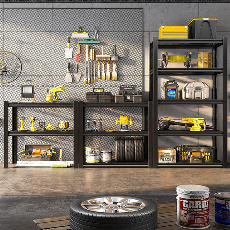 REIBII Garage Shelving Heavy Duty Load 2000Lbs Adjustable 5-Tier Garage Storage Shelves Heavy Duty Metal Shelving for Garage Storage Rack Shelf for REIBII