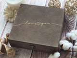 Love You Memory Wooden Gifts for Girls Unique Wedding Gifts Laser Engraving Wood Anniversary Box 21st Birthday Gift for Her 8.5 x 8 x 2.5 in (Size 2 MadeInSunState