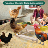 Boulphia Chicken Feeders and Waterers, Chicken Feeder No Waste Kit with Chicken Picnic Table and 2 Chicken Water Feeder, Handmade Wooden Chicken Boulphia
