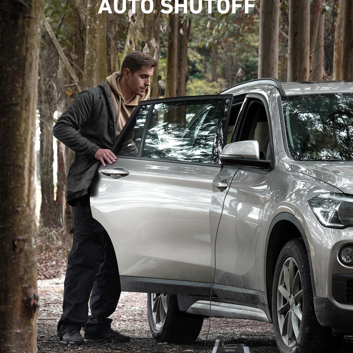 AstroAI Tire Inflator Portable Air Compressor Air Pump for Tires - Car Accessories, 12V DC Auto Pump with Digital Pressure Gauge, 100PSI with AstroAI