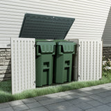 Homall Resin Outdoor Storage Shed 28 Cu Ft Horizontal Outdoor Storage Cabinet, Weather Resistant Resin Tool Shed, Multi-Purpose Shed Lockable Outdoor Homall