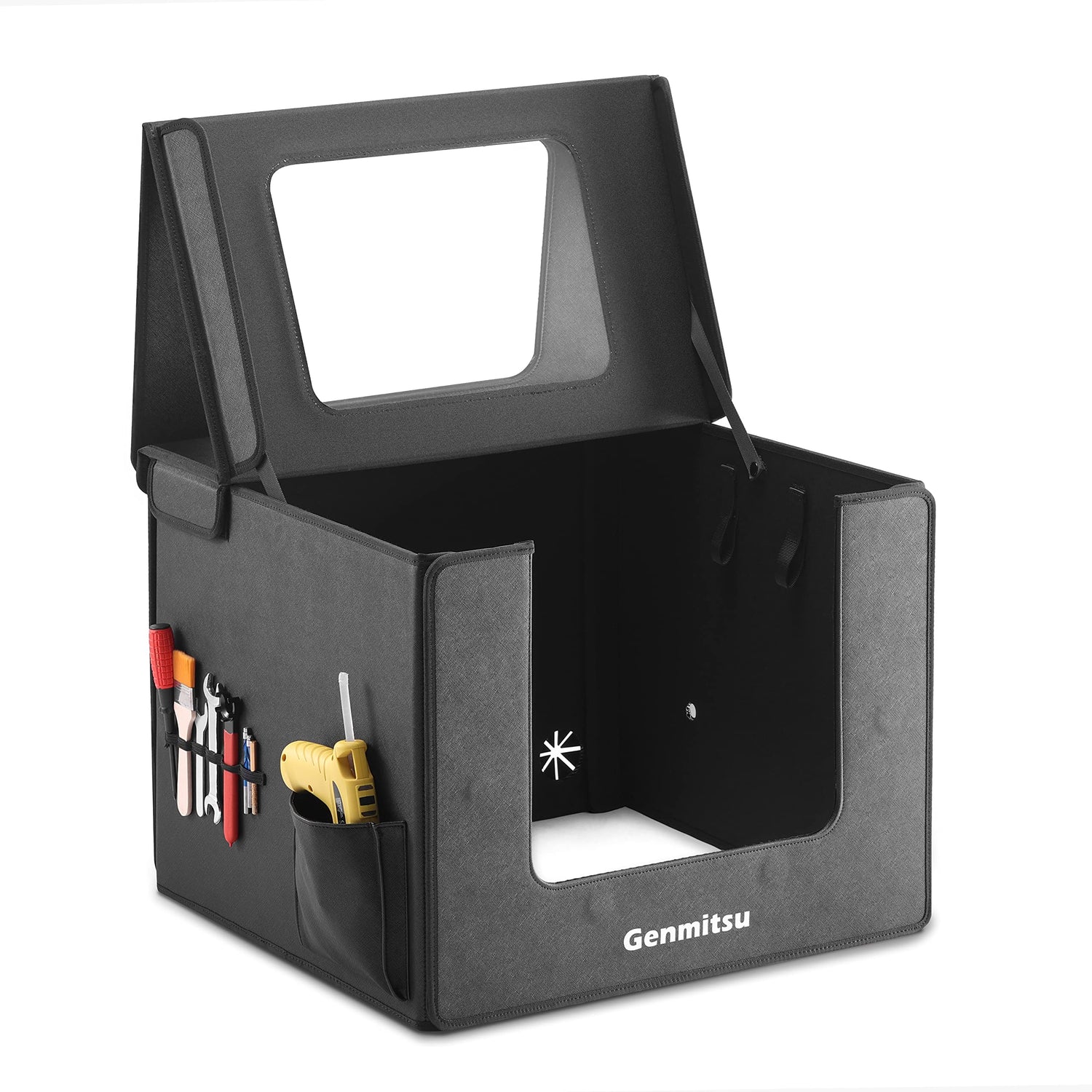 Genmitsu KABA Fold CNC Enclosure for CNC Router Machine- Noise Reduction, Dustproof, Foldable, with Side Toolbar, Compatible with Genmitsu 3020-PRO Genmitsu