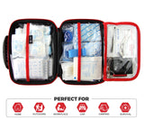 Compact First Aid Kit (228pcs) Designed for Family Emergency Care. Waterproof EVA Case and Bag is Ideal for The Car, Home, Boat, School, Camping, SHBC