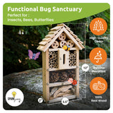 SparkJump Premium Bug Hotel Kit - DIY Solid Cedar Wood Craft Kit for Building Your Own Bee Hotel, Lady Bug House, or Mason Bee House - Educational SparkJump