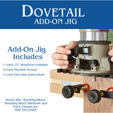 Peachtree Dovetail Jig Add-On Template Jig Only Peachtree Woodworking Supply
