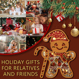3D Gingerbread Man Wall Art - Rustic Farm Decor for Holiday Home and Creative Gifts CmayAlgc