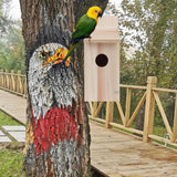 OceeK Natural Wooden Hummingbird Houses Cedar Blue Bird Box House Bird House Wooden Bird House Cedar Wren House Wood Bird Houses for Outside Hanging OceeK