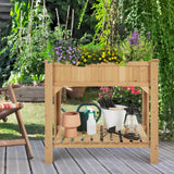 Yaheetech 36'' Hx25'' Wx37'' L Raised Garden Bed 8 Pocket Herbs Garden Planter Outdoor Horticulture Vegetables Standing Planters Boxes with Grow Grid Yaheetech