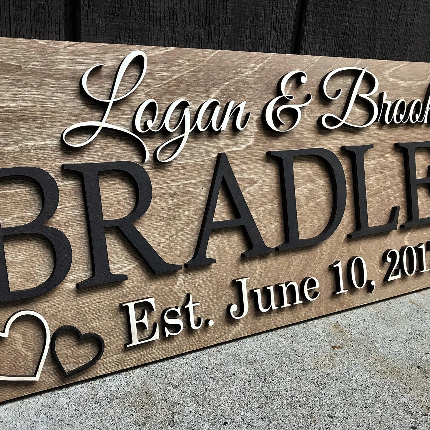 Personalized Wedding Gift | Custom Wood Sign | Wooden Last Name Established Sign | Family Name Sign Wooden Sign | Wooden Sign | Anniversary Gift | Generic