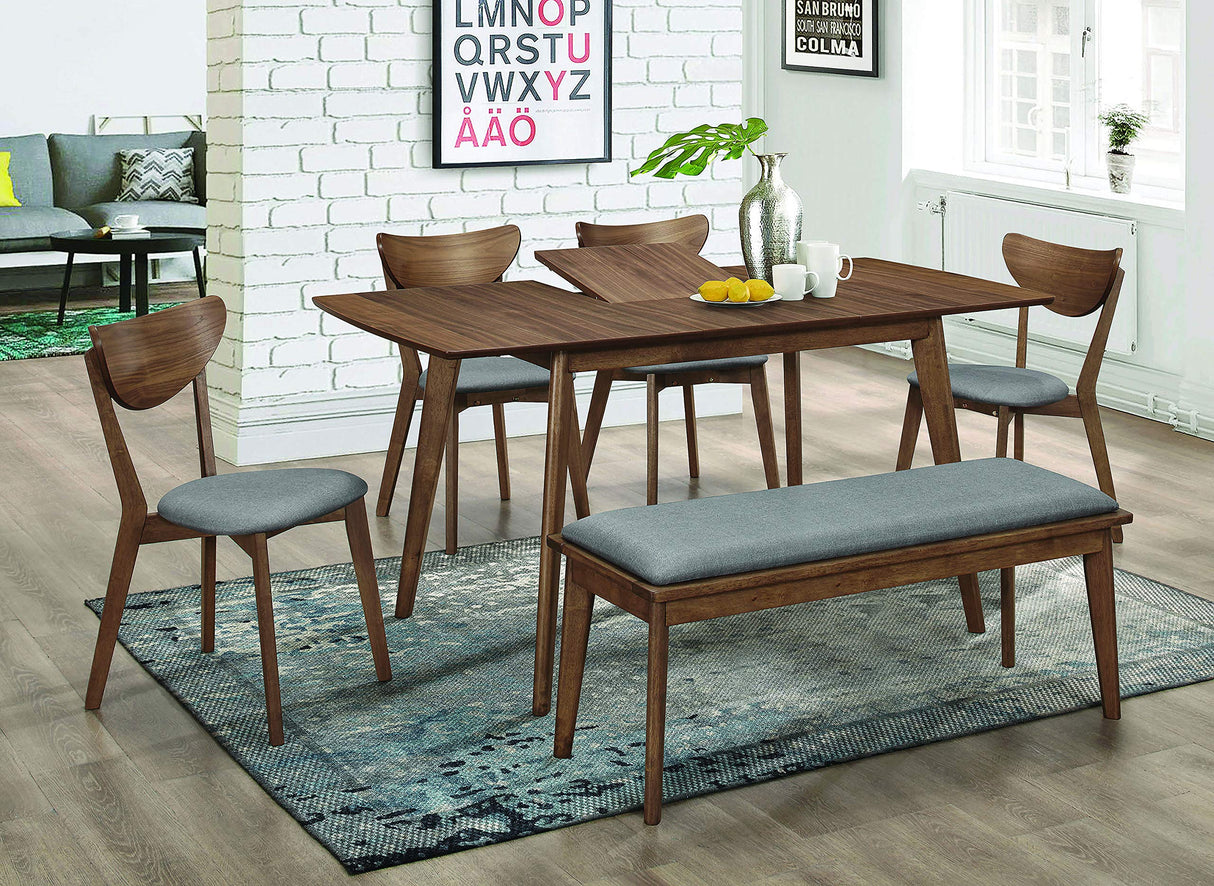 Coaster Furniture Alfredo Rectangular Natural Walnut Dining Table 31.5" D x 30" H 108080 Coaster Home Furnishings