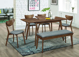 Coaster Furniture Alfredo Rectangular Natural Walnut Dining Table 31.5" D x 30" H 108080 Coaster Home Furnishings