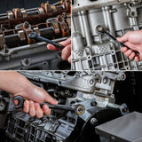 WORKPRO 9-Piece Anti-Slip Ratcheting Combination Wrench Set, Metric 8-19 mm, 72-Tooth, Cr-V Constructed, Black Ratchet Wrenches Set with Roll Up WORKPRO