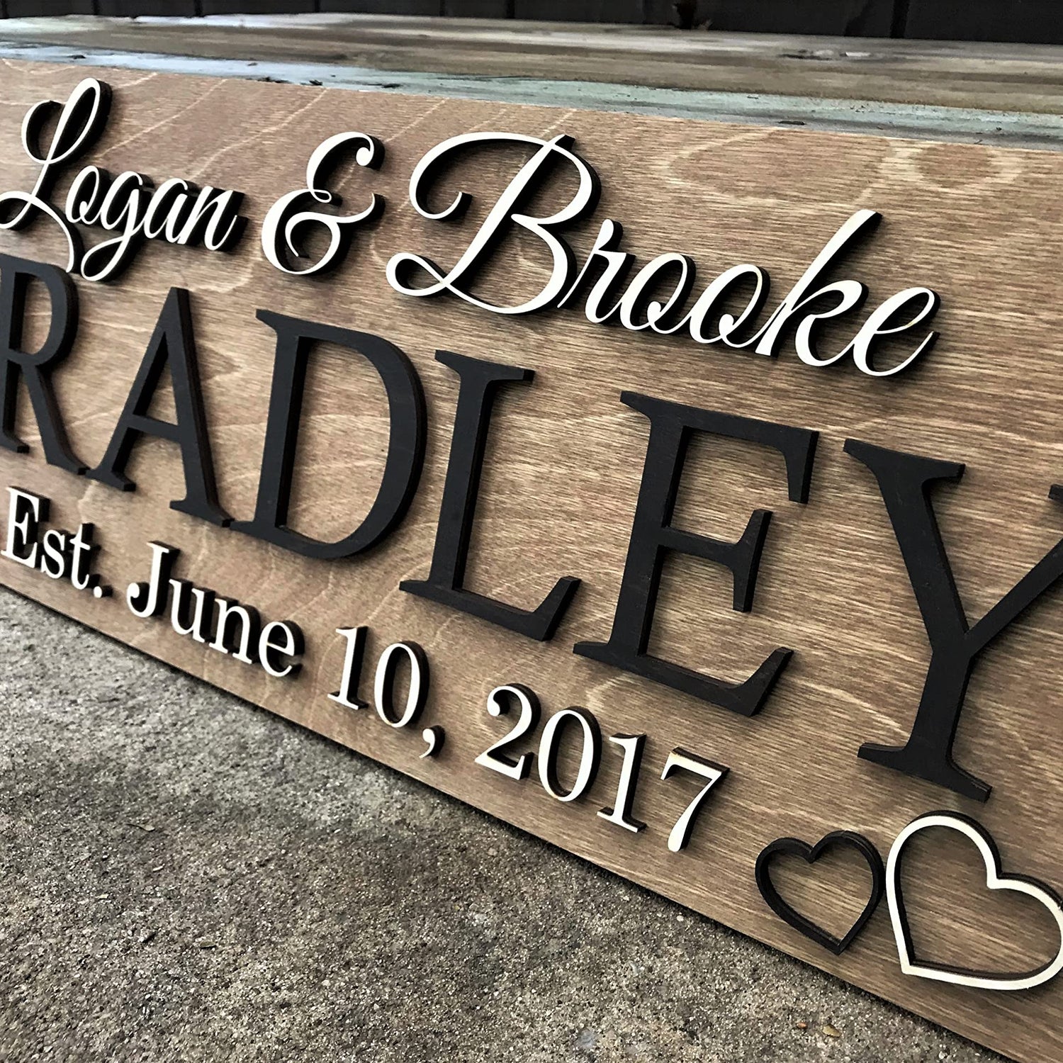 Personalized Wedding Gift | Custom Wood Sign | Wooden Last Name Established Sign | Family Name Sign Wooden Sign | Wooden Sign | Anniversary Gift | Generic