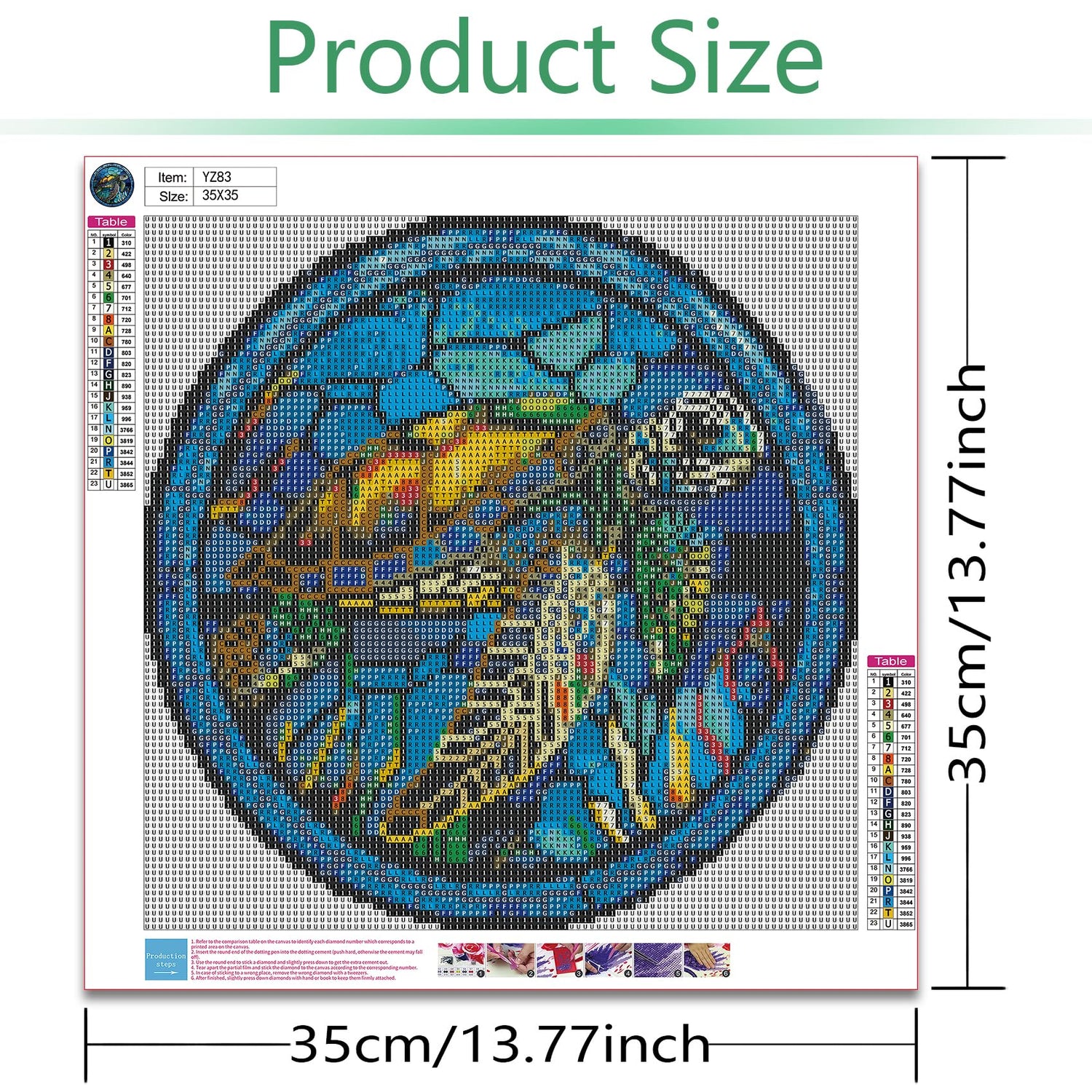 Aestalrcus 5D Turtle Diamond Painting Kits for Adults,Stained Glass Turtle Diamond Art Kits for Adults,Turtle Gem Art Kits for Adults for Gift Home Aestalrcus