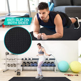 Yes4All Interlocking Exercise EVA Mat Floor Protector (120 Square Feet - Black - with Border) - ²XPAJZ (XPAJ) Yes4All