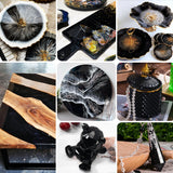 Black Epoxy Resin Pigment Paste - 3.4 fl.oz / 100ml High Concentrated Black Resin Dye Paste for Resin Art, River Table, UV Resin Jewelry Making - DecorRom