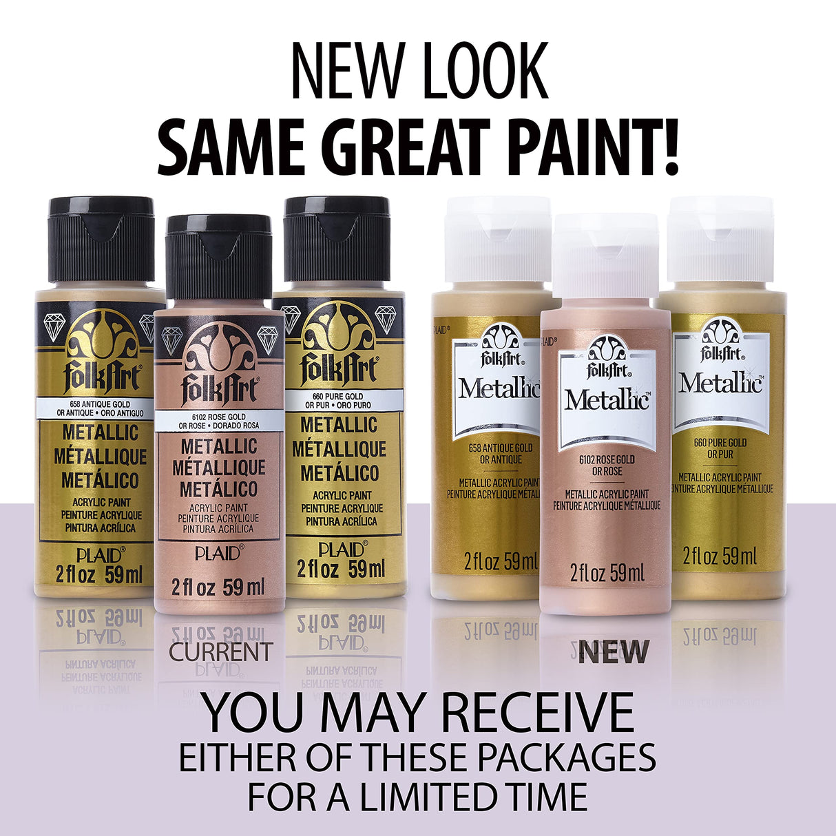 FolkArt K658 Paint Acrylic Metallic, 2 Fl Oz (Pack of 1), Antique Gold FolkArt