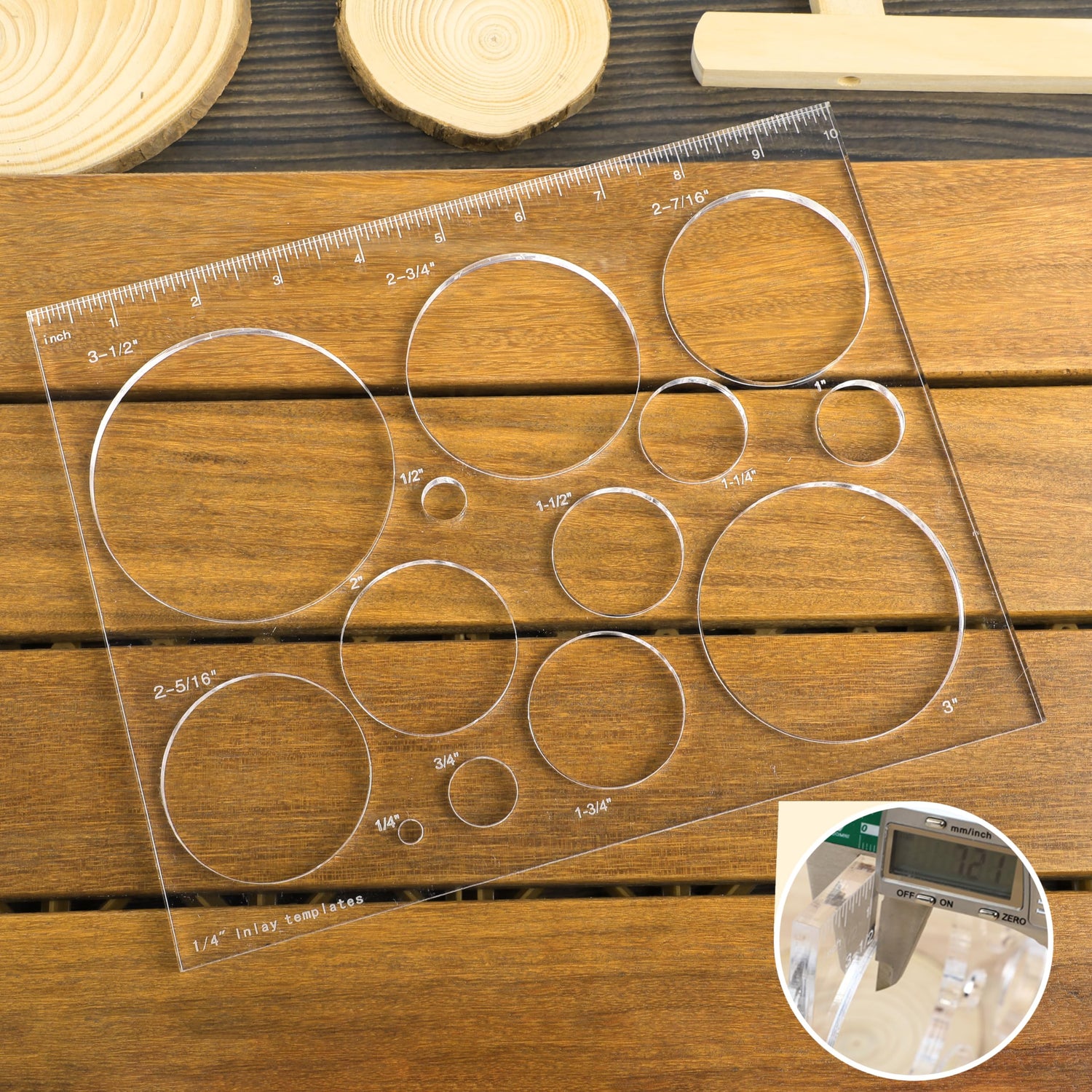 Soimuk Router Templates for Woodworking,Router Jig Circle Inlay Templates Decorative,13-in-1 Router Templates(10 * 7.8 inches) soimuk