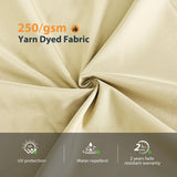 HAPPATIO 10' X 13' Outdoor Pergola with Sling Retractable Pergola Canopy, Wood-Like Aluminum Patio Pergola Shade for Patio, Backyard, Garden,Poolside HAPPATIO