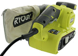 Ryobi BE319 6 Amp Portable 320 Feet / Minute Corded Belt Sander (3” x 18”) w/ Onboard Removable Dust Bag (Medium Grit Sanding Belt Included) Ryobi