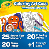 Crayola Super Tips Coloring Art Case SuperTips Washable Markers, 65 Piece Set, Packaging May Vary Crayola