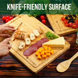 Daniks 100% Organic Bamboo Cutting Board for Kitchen | Heavy Duty Wood Chopping Board | Extra-Thick Cutting Board for Serving, Meat and Veggies | Daniks