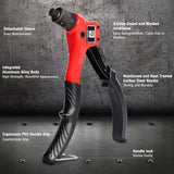 Rivet Gun, GIANTISAN Pop Rivet Tool Kit with 200 Rivets and 4 Drill Bits, Manual Hand Riveter Kit with Rugged Carrying Case G GIANTISAN