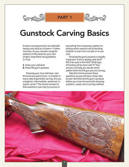 135 Gunstock Carving Patterns (Fox Chapel Publishing) A Treasury of Classic Designs to Beautify Any Firearm, including Deer, Elk, Bears, Oak Leaves, - WoodArtSupply