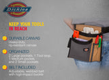 Dickies 5-Pocket Single Side Tool Belt Pouch/Work Apron for Carpenters and Builders, Durable Canvas Construction, Adjustable Belt for Custom Fit, Dickies
