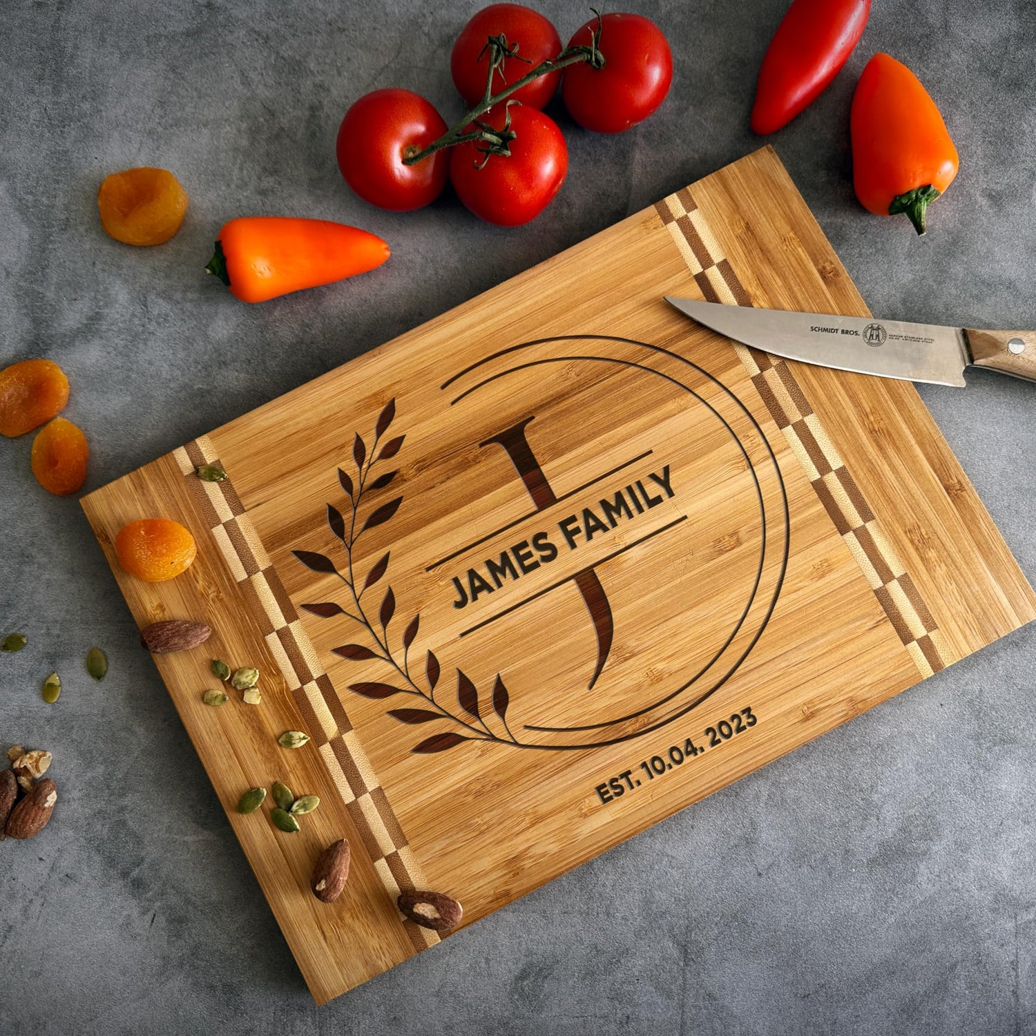 Personalized Cutting Boards Wood Engraved – Lovely Birthday, Anniversary, Bridal Shower, Wedding Present – Christmas gift- House warming gift for Generic