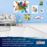 U.S. Art Supply 30 x 40 inch Stretched Canvas 12-Ounce Triple Primed, 3-Pack - Professional Artist Quality White Blank 3/4" Profile, 100% Cotton, U.S. Art Supply