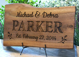 Personalized Cutting Board Wedding Gift Elegant Walnut Polished Live Edge Wood Display Custom Engraved Rustic Unique Anniversary Bride Groom Newlywed GK Grand Personal-Touch Premium Creations