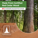 NORTHWOOD Sauna Bucket and Ladle Set - Handmade from Canadian Red Cedar Wood - Plastic Liner and Rope Handle Northwood Sauna