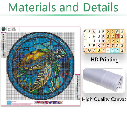 Aestalrcus 5D Turtle Diamond Painting Kits for Adults,Stained Glass Tu –  WoodArtSupply