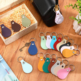 Sasylvia 100 Pcs Leather Key Fob Kit Leather Keychain Blanks with Rivets and Key Rings for Laser Engraving DIY Making Leather(Multicolored) Sasylvia