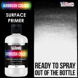 U.S. Art Supply White Surface Primer Airbrush Paint, 8 oz - Ready-To-Spray, Water-Based Acrylic Polyurethane - Artist Multi-Surface Priming, Plastic, U.S. Art Supply