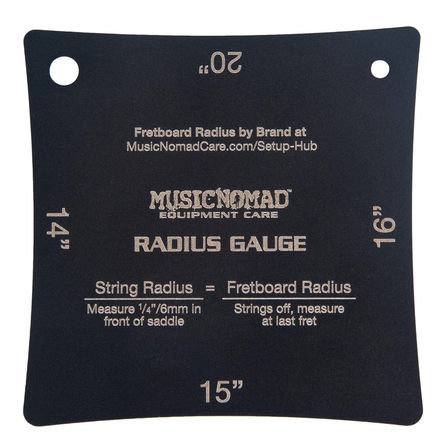MusicNomad Precision Fretboard and String Radius Gauge Tool - 2 pc. Set (MN603) MusicNomad