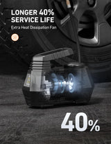 AstroAI Tire Inflator Portable Air Compressor Air Pump for Tires - Car Accessories, 12V DC Auto Pump with Digital Pressure Gauge, 100PSI with AstroAI